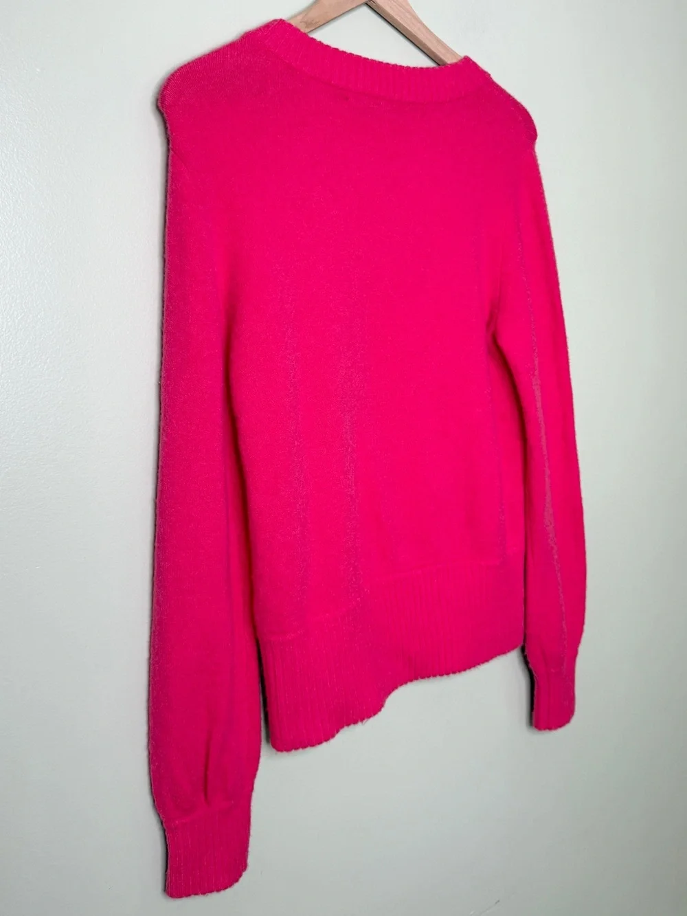 J.‎ Crew Merino Wool Alpaca Button Detail Sweater Supersoft Yarn Pink Size Small